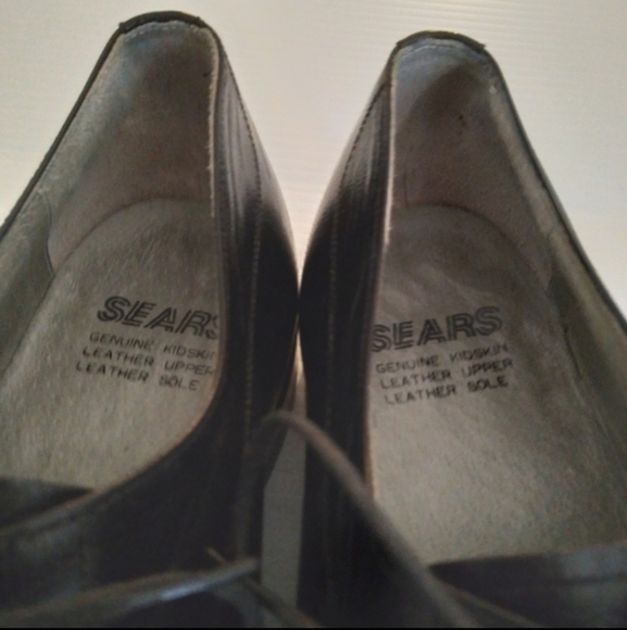 Rare* Vintage Kidskin Leather Oxfords Sz 8.5 D - Picture 5 of 7